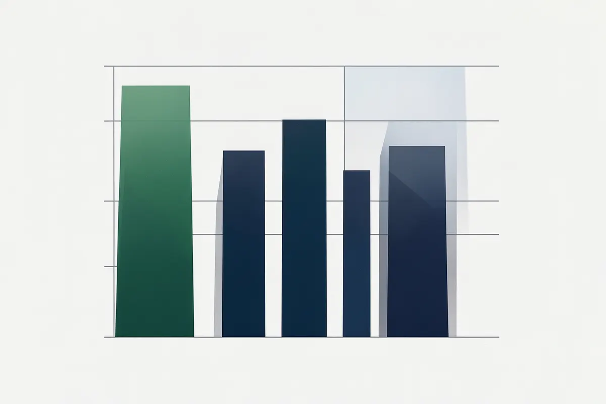 Gráfico de barras mostrando a valorização de imóveis em Paranaguá ao longo do tempo